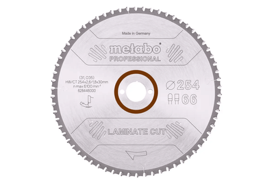 Пильний диск Metabo Laminate cut HW/CT 254х2.6 (628446000) 628446000 фото
