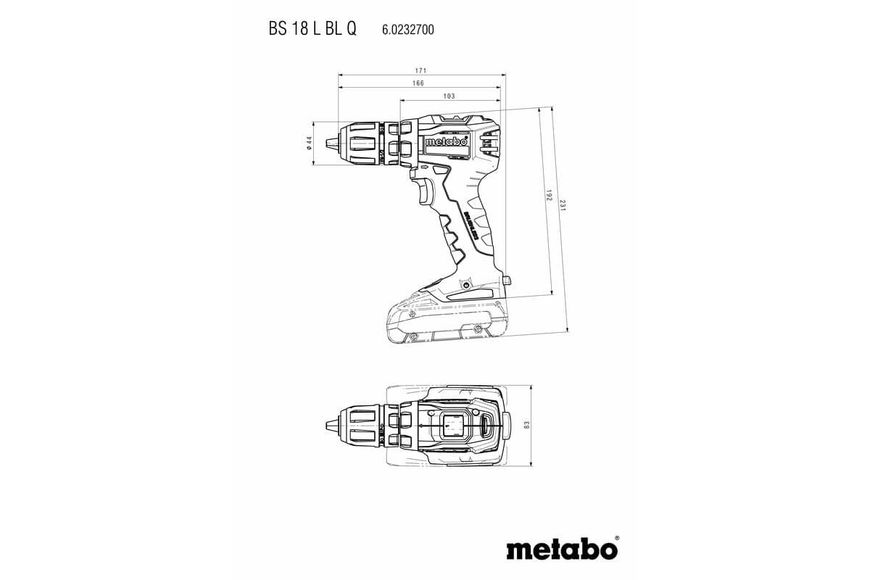 Акумуляторний дриль-шуруповерт Metabo BS 18 L BL Q (602327500) 602327500 фото
