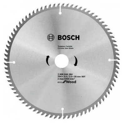 Пильний диск Bosch ЕСО for Wood 254х30 (2608644384) 2608644384 фото