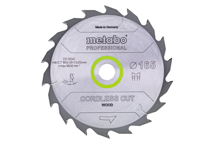 Пильний диск Metabo CordlessCutProf 165x20 36WZ (628295000) 628295000 фото