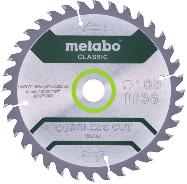 Пильний диск Metabo CordlessCutClassic 165x20 18WZ (628650000) 628650000 фото