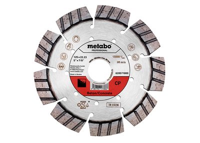 Алмазний відрізний круг Metabo Professional CP 125x22,23 мм (628571000) 628571000 фото