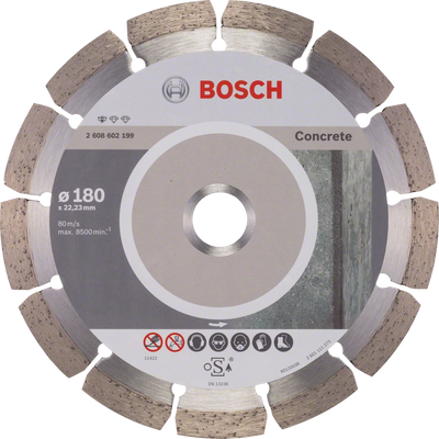 Алмазный диск Bosch Standard for Concrete 180х22,23 мм (2608602199) 2608602199 фото