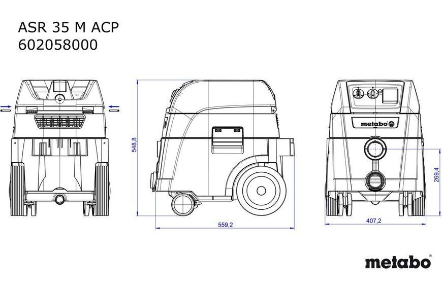 Промисловий пилосос Metabo ASR 35 M ACP (602058000) 602058000 фото