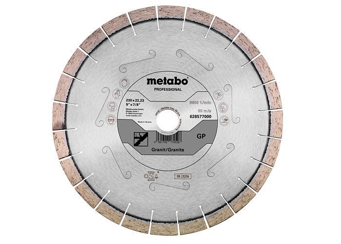Алмазный отрезной круг Metabo Professional GP 230x22,23 мм (628577000) 628577000 фото