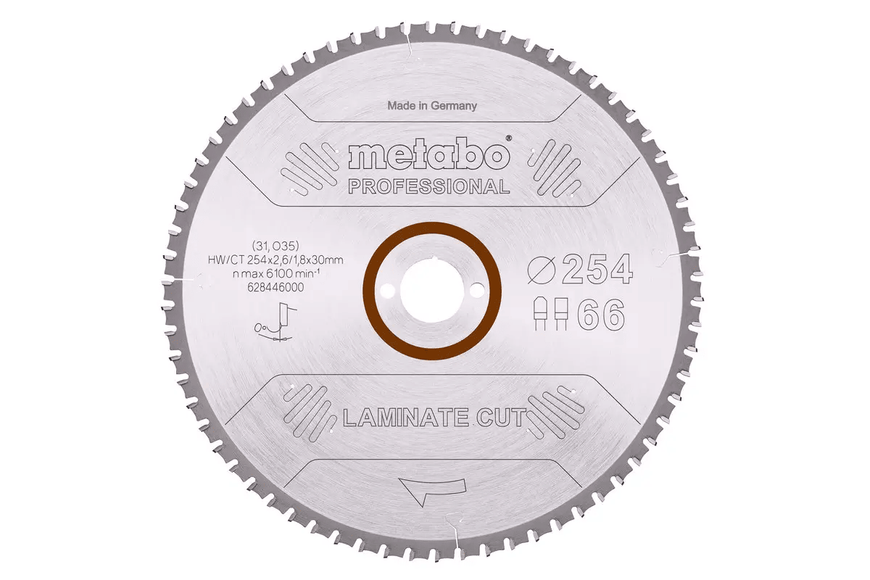 Пильний диск Metabo Laminate cut HW/CT 254х2.6 (628446000) 628446000 фото