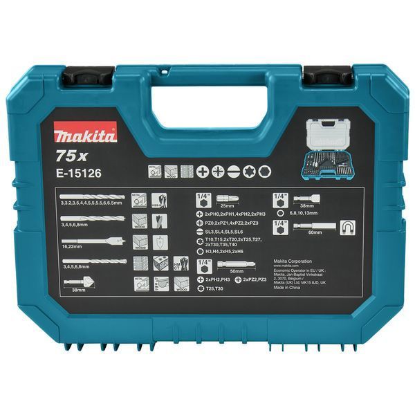 Набор сверл и бит Makita 75 шт E-15126 E-15126 фото