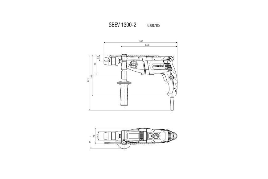 Ударний дриль Metabo SBEV 1300-2 Futuro Top (600785500) 600785500 фото