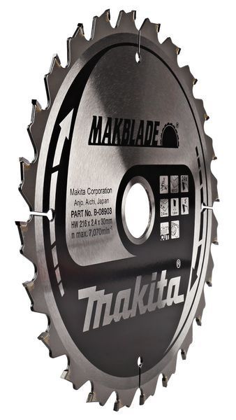 Пильный диск по дереву Makita MAKBlade 216x30 24T B-08903 фото