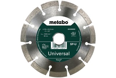 Алмазный отрезной круг Metabo SP-U 150х22,23 мм (624308000) 624308000 фото