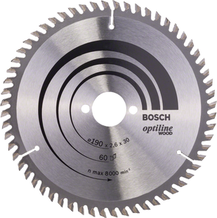 Пильный диск Bosch OPTILINE WOOD 190х30 (2608641188) 2608641188 фото