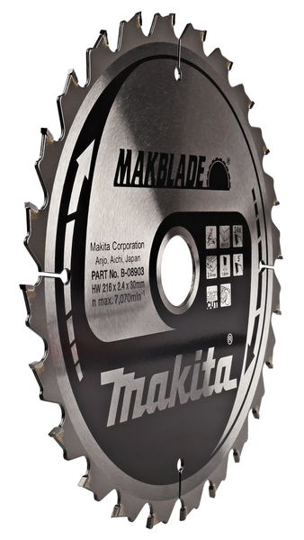 Пильный диск по дереву Makita MAKBlade 216x30 40T B-08872 фото