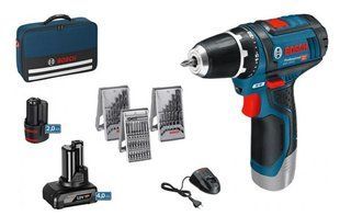 Аккумуляторный шуруповерт Bosch GSR 12V-15, набор бит и сверл (0615990G6L) 0615990G6L фото