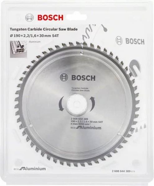 Пильний диск Bosch ECO ALU/Multi 190x30 (2608644389) 2608644389 фото