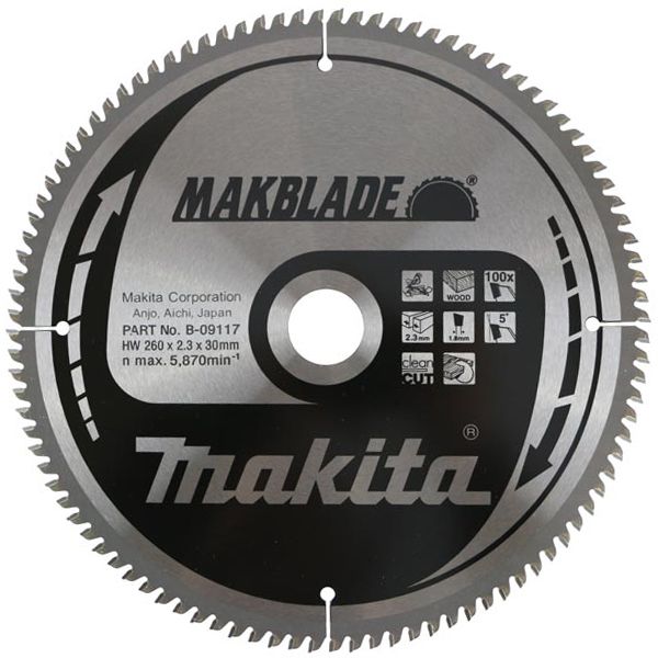 Пильный диск Makita MAKBlade 260 мм B-09117 фото