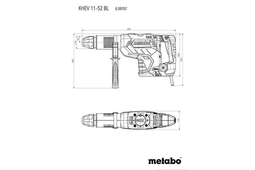 Комбинированный перфоратор Metabo KHEV 11-52 BL (600767500) 600767500 фото