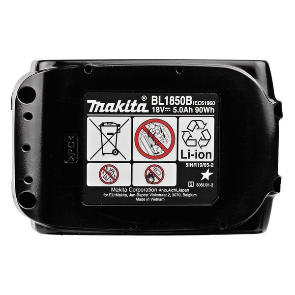 Аккумулятор Li-Ion Makita LXT BL1850B (18V Max 5Ач) 632F15-1 фото