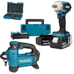Ударный гайкокрут Makita DTW301RTJ + Набор головок Impact Black + Компрессор DMP181Z SET-DTW301RTJ-0724 фото