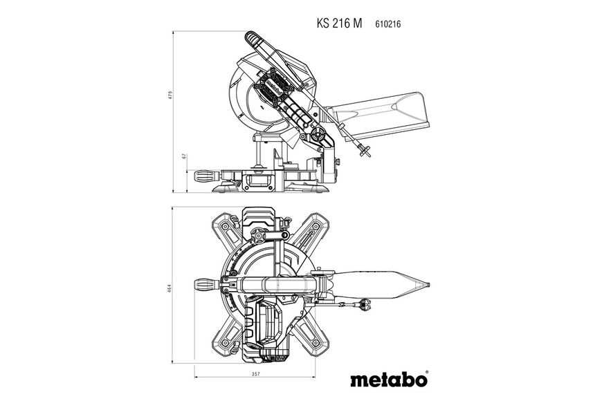 Торцовочная пила Metabo KS 216 M (610216000) 610216000 фото