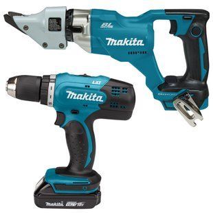 Ножницы Makita DJS200Z + дрель-шуруповерт Makita DDF453SYX4 с АКБ и ЗУ SET-DJS200Z-0724 фото