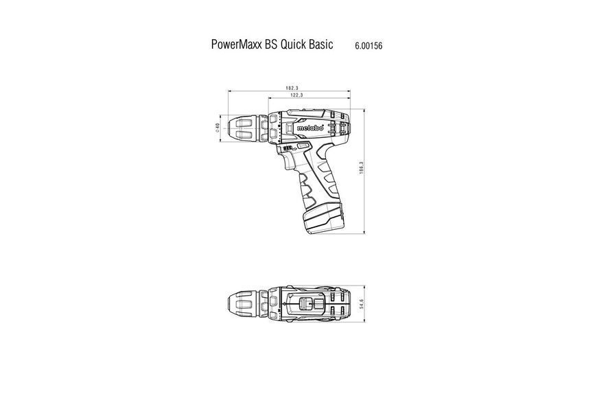 Акумуляторний дриль-шуруповерт Metabo POWERMAXX BS QUICK BASIC (600156500) 600156500 фото