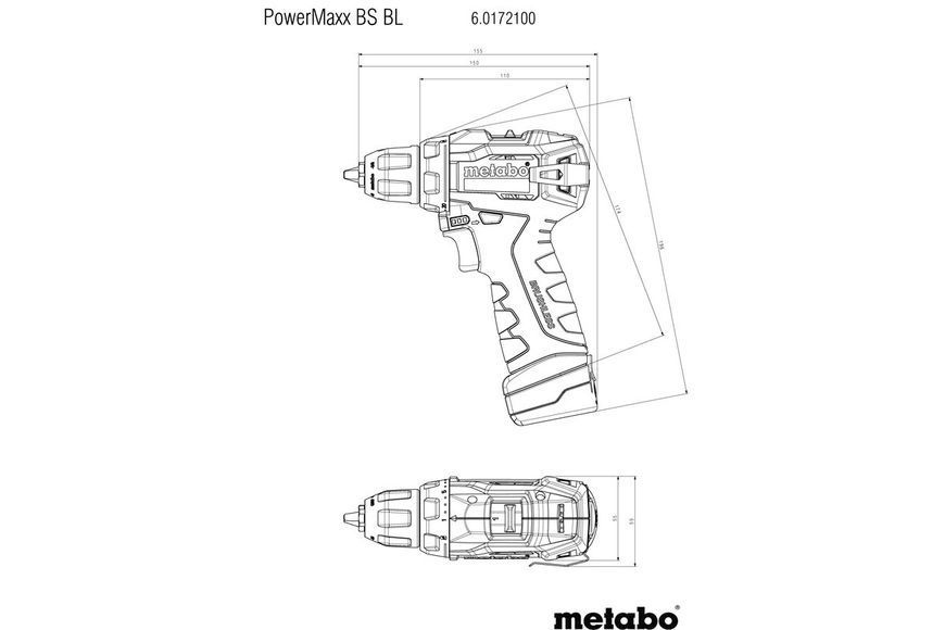 Аккумуляторный дрель-шуруповерт Metabo POWERMAXX BS BL (601721500) 601721500 фото