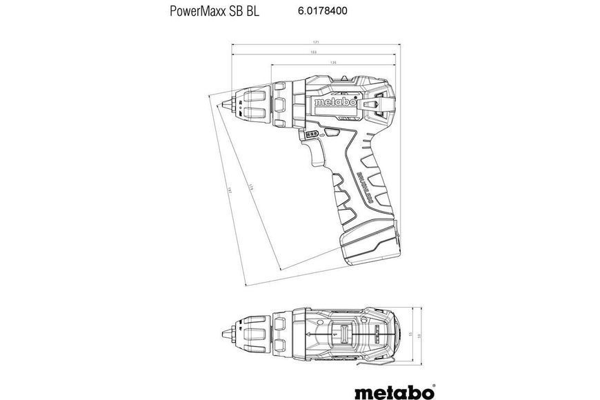 Аккумуляторная ударная дрель Metabo PowerMaxx SB BL (601784500) 601784500 фото