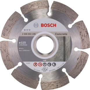 Алмазный диск Bosch Standard for Concrete 115х22,23 мм (2608602196) 2608602196 фото