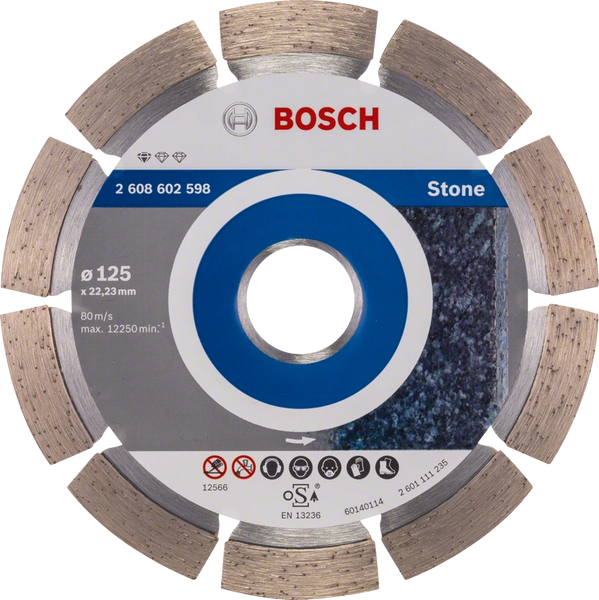 Алмазный диск Bosch Standard for Stone 125х22,23 мм 10 шт (2608603236) 2608603236 фото