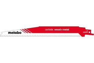 Полотно для сабельных пил Metabo &laquo;CARBIDE WOOD+METAL&raquo; 225х1.25 мм 1шт (626560000) 626560000 фото
