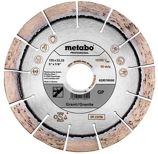 Алмазный отрезной диск Metabo Professional GP 125x22,23 мм (628576000) 628576000 фото