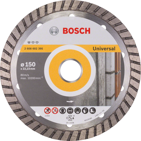 Алмазный диск Bosch Standard for Universal Turbo 150х22.23 (2608602395) 2608602395 фото